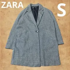 ZARA ザラ ハウンドトゥースコート チェック 千鳥格子 S