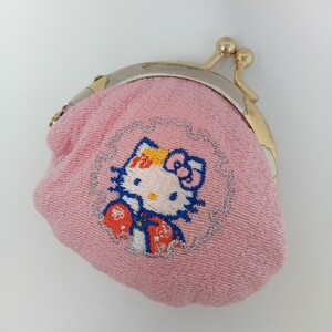 ハローキティ　舞妓　刺繍　財布　パスケース　ちりめんミニがま口 小物入れ がま口ポーチ