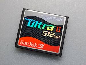 SanDisk Ultra II 512MB CFカード ケース付き サンディスク コンパクトフラッシュ メモリーカード 動作確認済み