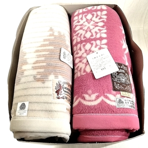 カシミヤ入　毛布　　セット　blanket 　G241203-6