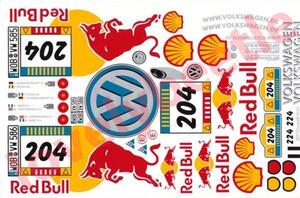 送料無料　1/10　レーストゥアレグ　ビニールステッカーセット RACE Touareg VW フォルクスワーゲン レッドブル　RedBull