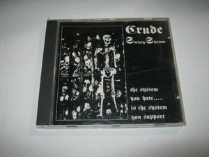 CRUDE S.S. / THE SYSTEM YOU HATE...IS THE SYSTEM YOU SUPPORT GERMANY CD Crude Society System