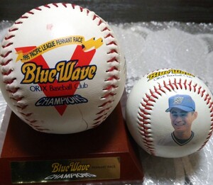 （2個セット）1996年 Orix BlueWave オリックスブルーウェーブ優勝記念ボール ＆イチローボール