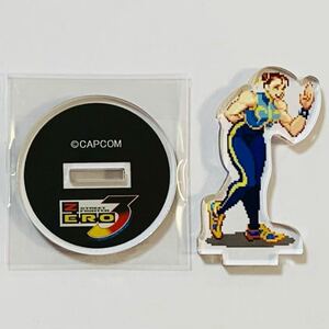 ストリートファイターZERO3 春麗 ピクセルアートアクリルスタンド　(STREET FIGHTER FROM ZERO BACKDROP GAMEMONSTER OSAKA ゼロ3)