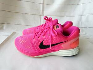 NIKE LUNARGLIDE7 ナイキ ルナグライド7 24cm 24.0cm レディース ランニングシューズ スニーカー ピンク 747356-600