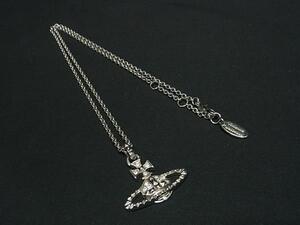 1円 ■美品■ Vivienne Westwood ヴィヴィアンウエストウッド オーブ ラインストーン ネックレス アクセサリー シルバー系 FL2441