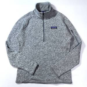 美品 FA17 Patagonia パタゴニア ベター セーター 1/4ジップ ハーフジップ プルオーバー フリースジャケット レディースS グレー v24123032