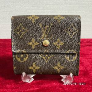 美品 LOUIS VUITTON ルイヴィトンモノグラム ポルト モネビエ カルトクレディ Wホック ウォレット 財布