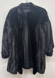 1円～【中古】SAGA　MINK　サガミンク　ミンク　コート　サイズ11　ブラック系