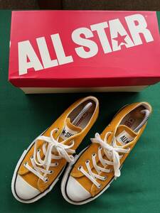 管Y2407★使用頻度少ない★CONVERSE★コンバース★ALL STAR★オールスター★スエード★GOLD★ゴールド★日本製★ローカット★4 1/2★23.5