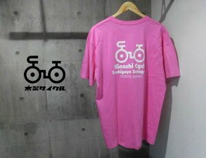 美品 木梨サイクル KINASHI CYCLE Tシャツ(自転車ロゴ) 半袖 Tシャツ XL/ピンク/メンズ/自転車/長男 憲武 とんねるず 木梨憲武