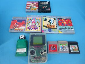 初期　ゲームボーイ　クリア　本体　DMG-01　ポケットカメラ　ゼルダ　ポケモン　他　ソフト　現状品（箱　EMK34