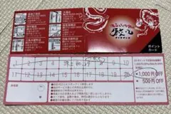 浪花ひとくち餃子 チャオチャオ　ポイントカード　1000円OFF券