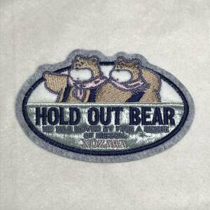 ワッペン HOLD OUT BEAR NOZAWA 熊の刺繍のアップリケ 