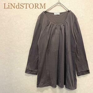 LiNdSTORM　タックチュニック　トップス　Mサイズ　ブラウス　グレー　長め