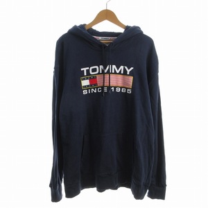 トミー TOMMY ジーンズ JEANS アスレチックロゴフーディ REG ATHL LOGO HOODIE パーカー L 紺 ネイビー DM15009 /KJ メンズ