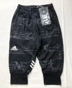 新品 adidas アディダス M サルエル パンツ ジャージ 下 柄 ブラック