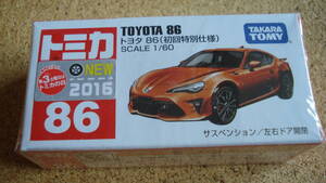 トミカ ＮＯ.86 トヨタ 86 初回特別仕様　2016年新車/廃番・パッケージビニール未開封品