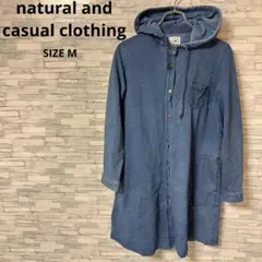 natural and casual clothing　パーカー　【M】　ブルー