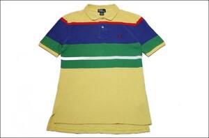 【L(14-16)】 Polo by Ralph Lauren ポロ ラルフローレン 半袖 ポロシャツ ボーダー ビンテージ ヴィンテージ USA 古着 オールド HE43