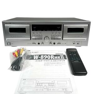 ◆優良動作品・純正リモコン付属◆TEAC ダブルオートリバースカセットデッキ W-890RMK2-S W-890RMKII