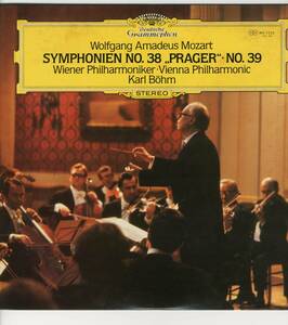 LP 美盤 gramophone モーツァルト　交響曲　第38番　ニ長調　第39番　変ホ長調 SYMPHONIEN NO.38 PRAGER NO.39【Y-924】