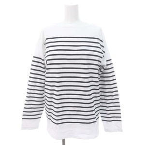 ドゥーズィエムクラス 21SS Coco Stripe T No4 カットソー ロンT Tシャツ 長袖 ボーダー ボートネック 白 ホワイト 黒 ブラック /DO ■OS