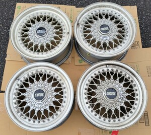 希少　裏面フラット　BBS RS 039 4本 16インチ　7J×16 +24 PCD114.3 4穴　PCD加工　 アルミホイール 　シルビア　180SX RG LM