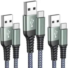 USB Type C ケーブル 3本セット1m/1m/2m 急速充電