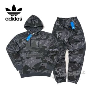 新品 adidas originals【3XL/XL】スウェット セットアップ ジャージ 定価24200円 アディダス 上下 スポーツ 迷彩 運動 上着 長ズボン 3542