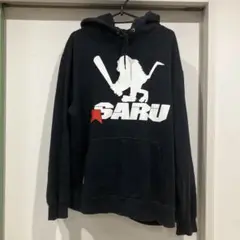 サンタスティック 黒色パーカー スウェット プルオーバー  SARU