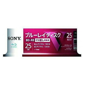 （まとめ買い）SONY くり返し録画用ブルーレイディスク BD-RE1-2倍速対応 25GB 25枚入5BNE1VLPP2〔×3〕