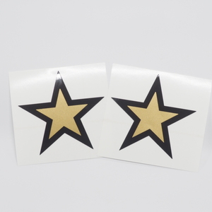 （ゴールド）スター 星 マーク ステッカー 2枚セット Dタイプ 星マーク カッティング 6cm 星のシール かっこいい 金 星型
