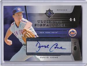 デビッド・コーン 直筆サインカード 2004 UPPER DECK ULTIMATE COLLECTION 99枚限定 AUTOGRAPH DAVID CONE / TOPPS 以外 / メッツ