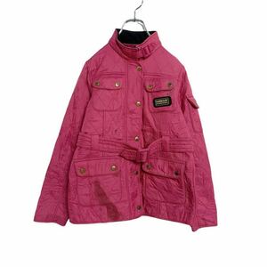 Barbour キルティングジャケット キッズ L ピンク バブアー 裏地あり 古着卸 アメリカ仕入れ a403-6153