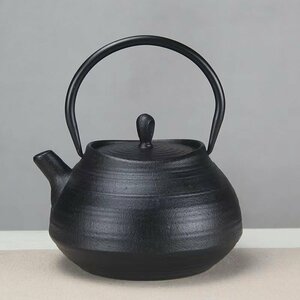 希少新品！茶壺 手彫り鉄壺 鉄やかん 鉄分補給 茶道具 1.2L