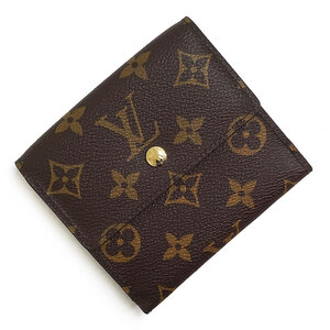 （未使用　展示品）ルイ ヴィトン LOUIS VUITTON ポルト モネ ビエ カルト クレディ Wホック 二つ折り財布 モノグラム ブラウン M61652