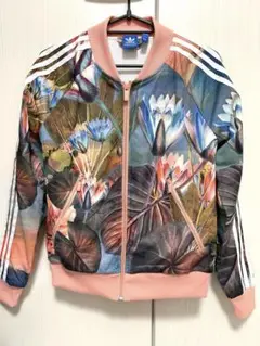 adidas コラボ  新花柄 ジャージ ジャケット 蓮 M