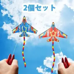 カイト 凧揚げ 飛行機凧 三角凧 スカイスポーツ カラフルカイト 2個セット