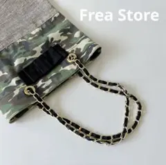 Frea Store グログランリボン付き チェーントートバッグ