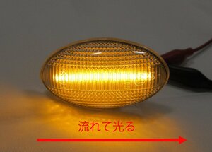 【送料無料 国内発送】BMW MINI ミニ　R50 R52 R53　ファイバーLED　流れて光る　シーケンシャル　ウインカー　クリアサイドマーカー　2個1