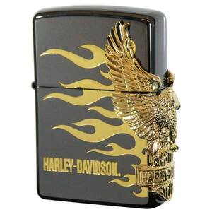 ZIPPO 喫煙具 ライター ハーレーダビットソン サイドメタル HDP01 送料無料 ジッポ zippo ジッポー HARLEY DAVIDSON オートバイ 白頭鷲