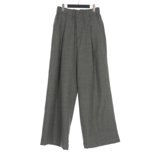 未使用品 ドリスヴァンノッテン DRIES VAN NOTEN 24AW PILAN PANTS チェック柄 ワイドパンツ スラックス M グレー 242-020938-9107 メンズ