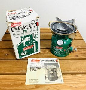 ★極上美品！Peak1★コレクターズグレード★コールマン Coleman 576 ピーク1 ストーブ 1978年1月 元箱&取説付 ビンテージUSA 検）505