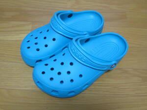 【中古 美品 CROCS CLASSIC クロックス クラシック サイズm5-w7 23cm デジタルアクア】