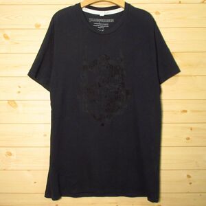 ◎トランスフォーマー フレンチコネクション フランスの関係 fcuk◆フロッキープリント 半袖 Tシャツ グッズ◆メンズ 黒 Mサイズ◆A5908