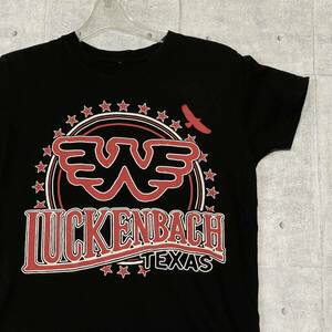 ラックンバックテキサス 地名ロゴ Tシャツ 染み込みプリント 半袖 　　LUCKENBAChTEXAS ショートスリーブ 丸首 クルーネック 玉10625