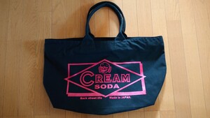 CREAM SODA激レアボストンバック・トートバック・ドラムバッククリームソーダ ピンクドラゴン ブラックキャッツ トートバッグ キャンバス