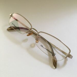 新品・未使用 ★ GLASSES HSE ★ メガネ フレーム 5016 Titanium シルバー ★ めがね 眼鏡 （管理F104）