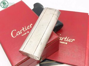 2406600780　▽ Cartier カルティエ ローラー式 ガスライター オーバル シルバー ブランド 喫煙グッズ 着火未確認 ジャンク品